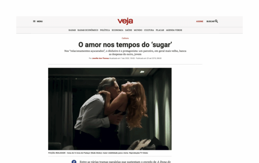 Veja: O amor nos tempos do “sugar”