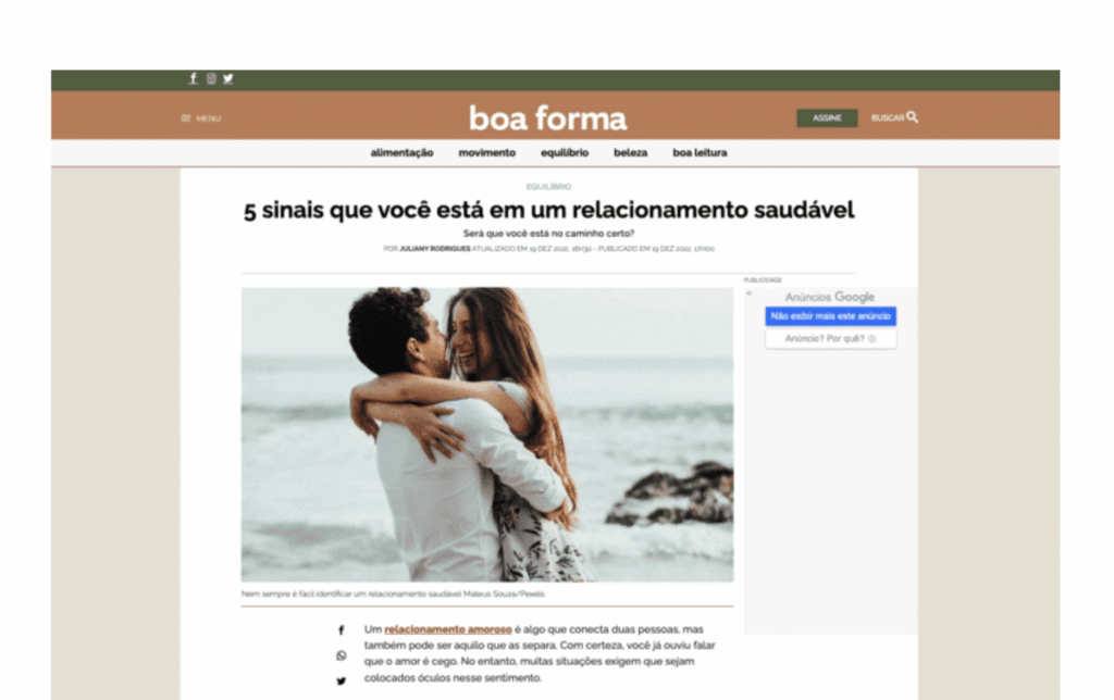 Boa Forma – Abril: 5 sinais que você está em um relacionamento saudável