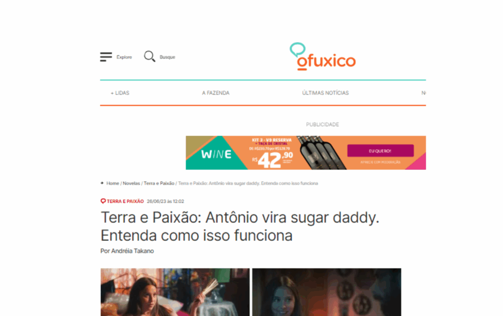 O Fuxico: Terra e Paixão: Antônio vira sugar daddy. Entenda como isso funciona