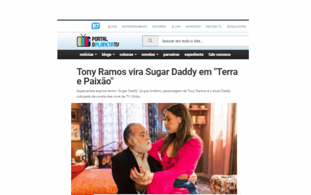 R7: Tony Ramos vira Sugar Daddy em “Terra e Paixão”