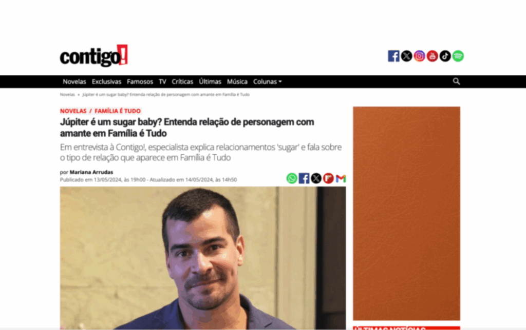 Contigo: Júpiter é um sugar baby? Entenda relação de personagem com amante em Família é Tudo