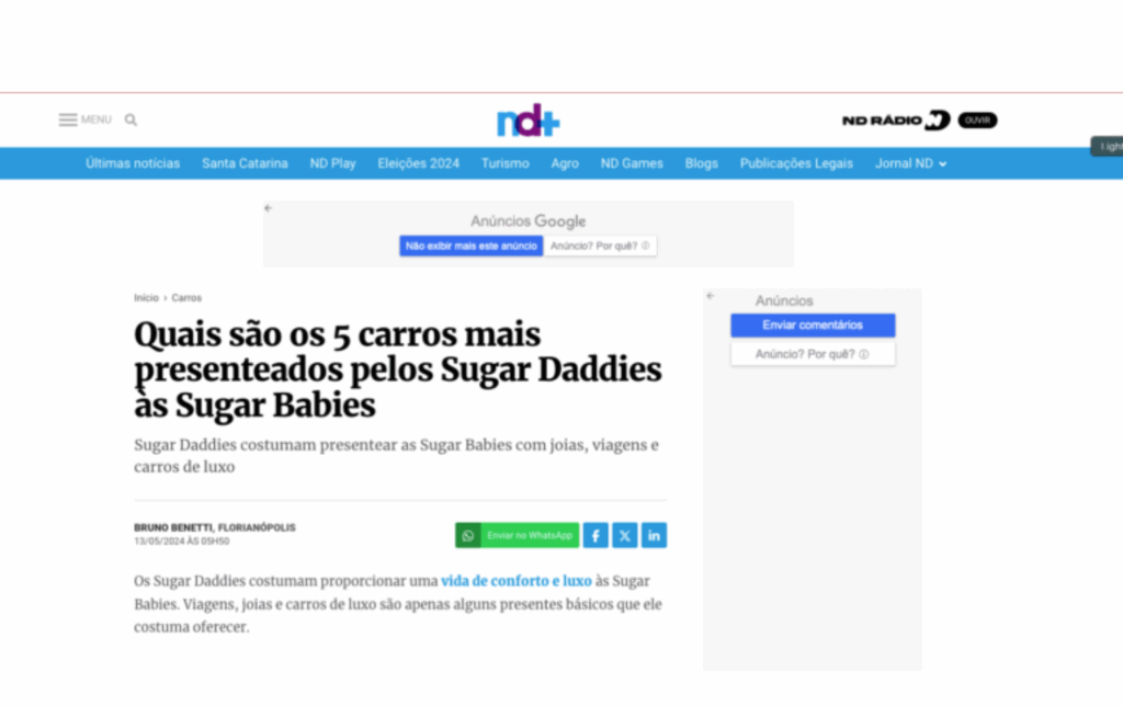 ND+: Quais são os 5 carros mais presenteados pelos Sugar Daddies às Sugar Babies