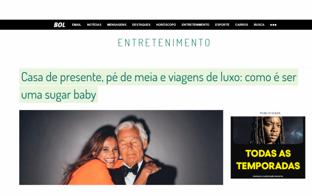 BOL: Casa de presente, pé de meia e viagens de luxo: como é ser uma sugar baby