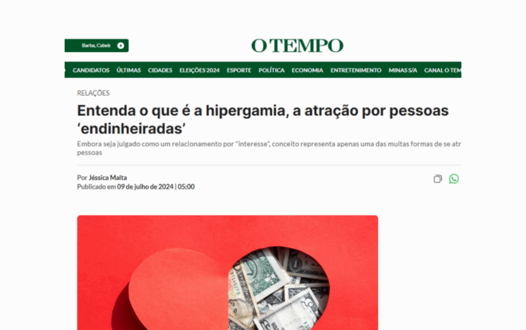 O Tempo: Entenda o que é a hipergamia, a atração por pessoas ‘endinheiradas’