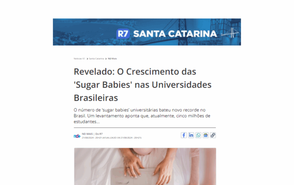 R7: O Crescimento das Sugar Babies nas Universidades Brasileiras