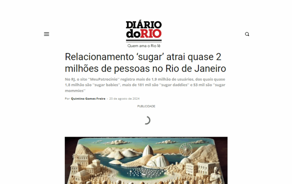 Diário do Rio: Relacionamento ‘sugar’ atrai quase 2 milhões de pessoas no Rio de Janeiro