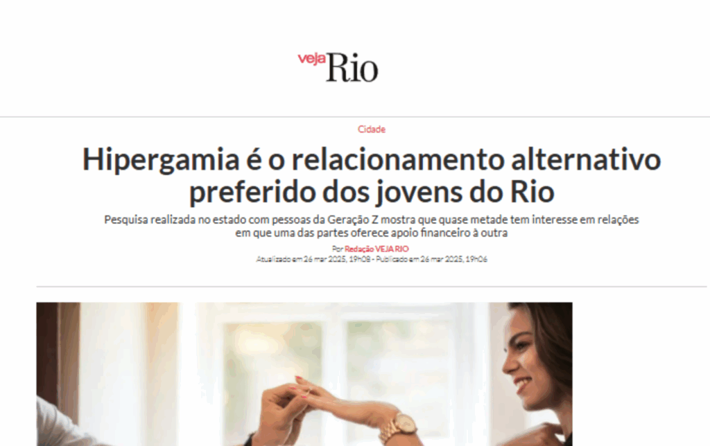 VEJA: Hipergamia é o relacionamento alternativo preferido dos jovens do Rio