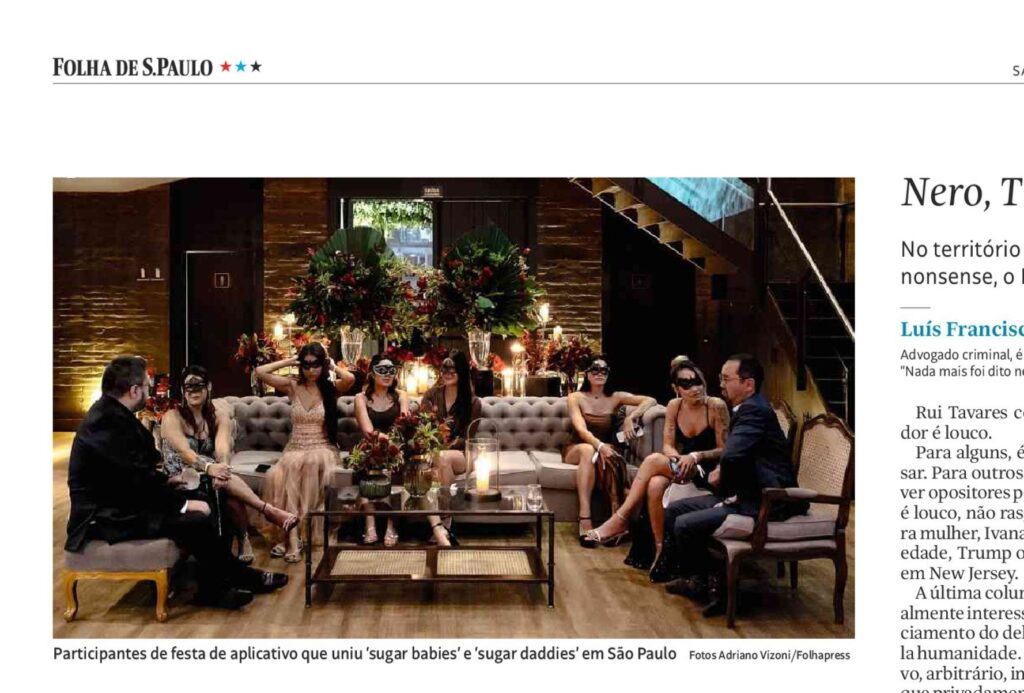Folha de São Paulo: Homens pagam até R$ 11 mil para conhecer “sugar babies’ em festa