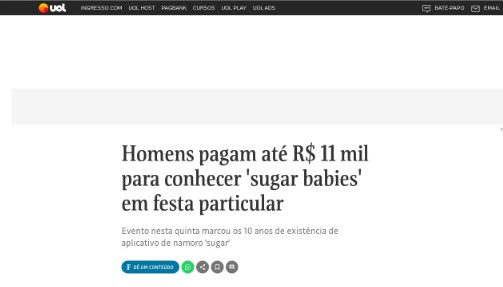 Homens pagam até R$ 11 mil para conhecer 'sugar babies' em festa particular