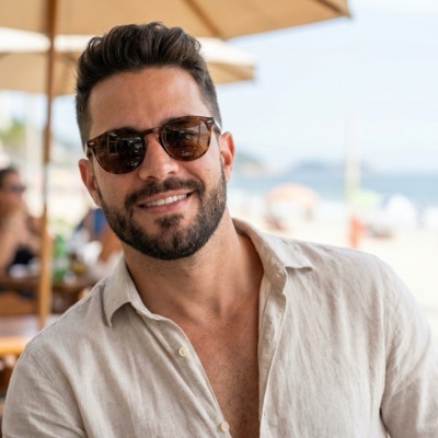 Sugar Daddy casual na praia MeuPatrocínio