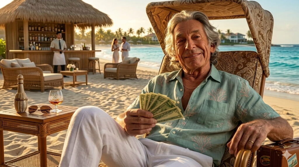 Velho rico que paga para conversar no whatsapp