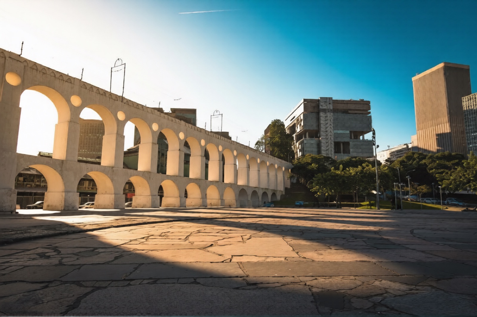 Arcos de Lapa al atardecer en Río de Janeiro
