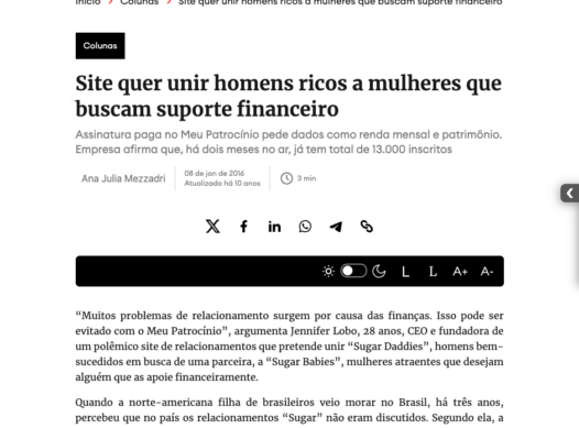 Forbes Brasil - Site quer unir homens ricos a mulheres que buscam suporte financeiro